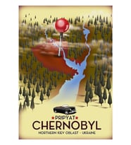 Chornoby Pripyat Northen Kiev Oblast Ukrayna Seyahat Afişi Tablo Ahşap Poster Dekoratif