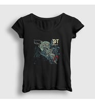 Presmono Kadın Siyah Atoma Dark Tranquillity T-Shirt 137218tt