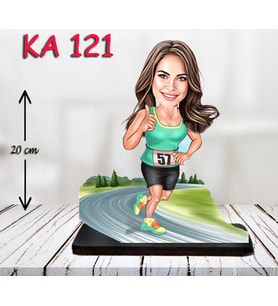 Kişiye Özel Ahşap Biblo - Sporcu Kadın Karikatür Biblo - Sporcu Biblo 2