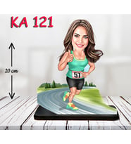 Kişiye Özel Ahşap Biblo - Sporcu Kadın Karikatür Biblo - Sporcu Biblo 2