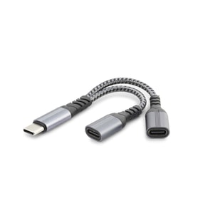 Type-C To 2*Type-C F Kablo Car Şarj 100W Siyah GJ-017 (Standart)