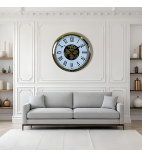 River World Duvar Saati Çarklı 60 cm Aurelius B Gold