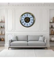 River World Duvar Saati Çarklı 60 cm Aurelius B Gold
