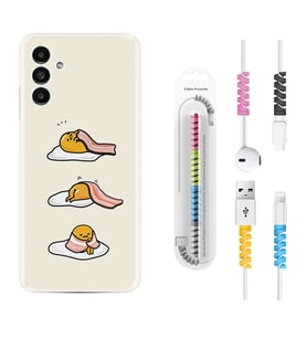Samsung A23 A31 A32 A50 A51 A52 A53 A70 Kılıf Kablo Koruma Spiral Silikon Sweety Egg 1322