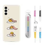 Samsung A23 A31 A32 A50 A51 A52 A53 A70 Kılıf Kablo Koruma Spiral Silikon Sweety Egg 1322