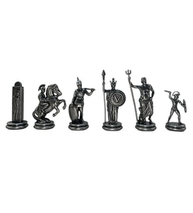 ( Sadece Satranç Taşı İsteyene ) GiftHome Premium Jumbo Boy Metal YUNAN Figürlü  Satranç Taşı