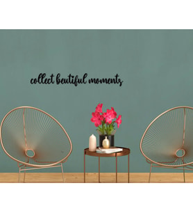 BK Home Collect Beautiful Moments Ahşap Duvar Yazısı (Siyah)