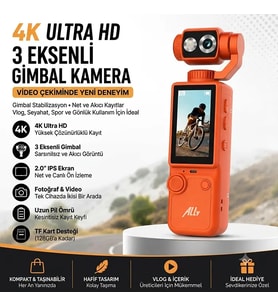 Ally Q8 PocketPro 4K Dijital Vlog Kamerası-(5775) - GLST1495-5108