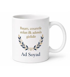 Başarı Hediyesi Kişiye Özel Baskılı Kupa Bardak Motivasyon Hediye