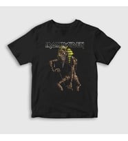 Presmono Unisex Çocuk Siyah Mummy Iron Maiden T-Shirt 86947tt