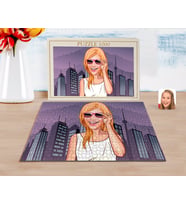 BK Gift Kişiye Özel Kadın Karikatürlü 1000 Parça Profesyonel Puzzle-18