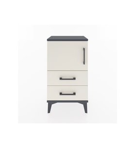 Arges Komodin 2 Raflı 2 Çekmeceli Tek Kapaklı 44x30x80 Antrasit-Aytaşı