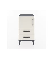 Arges Komodin 2 Raflı 2 Çekmeceli Tek Kapaklı 44x30x80 Antrasit-Aytaşı