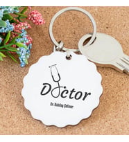 Kişiye Özel Tasarım Doktor Papatya Anahtarlık
