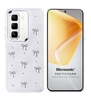 Microsonic Infinix Hot 50 Pro 4G Kılıf PrettyCharm Bow (Gümüş)