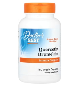 Doctor's Best, Quercetin Bromelain, 180 Veggie Capsules.55.