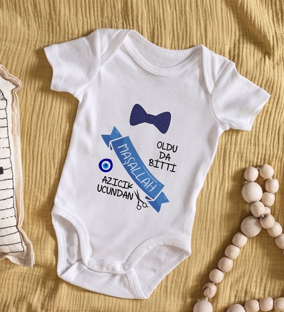 BK Kids Sünnet Tasarımlı Bebek Body Zıbın - Model 3