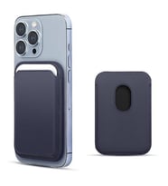 Apple iPhone 15 Pro Max 6.7'' Deri Cüzdan MagSafe Lacivert