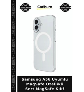Samsung A56 Uyumlu MagSafe Özellikli Sert MagSafe Kılıf Mobil Aksesuar Akıllı Kap Cep Örtüsü