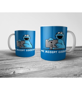 Pixxa Kurabiye Canavarı Me Accept Cookies Kupa Bardak  