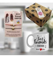 Best Friend Hediye Seti İsime Özel Kupa
