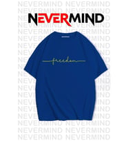 Erkek Oversize “Freedom” Baskılı Erkek Tişört – Yazlık Rahat Pamuklu Tshirt (Lacivert)