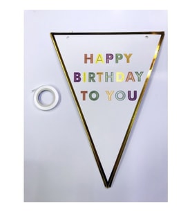 Happy Birthday To You Flama Bayrak Süsü (Karışık)