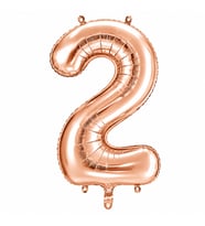 2 Rakam Folyo Balon Rose Gold Rengi (100 cm)