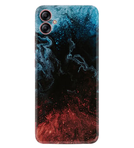 Samsung Galaxy A04E Kılıf Resimli Desenli Baskılı Silikon Red Blue Black Abstact 1386