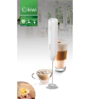 Kiwi KCW-1223 Pratik Şarjlı Süt ve Kahve Köpürtücü Beyaz