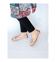 Moda Ayakkabı 7412 Kadın  Günlük Babet Ayakkabı (Krem)