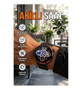 AMOLED Ekranlı Bluetooth Aramalı Akıllı Saat – Suya ve Toza Dayanıklı, Android & iOS Uyumlu