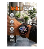 AMOLED Ekranlı Bluetooth Aramalı Akıllı Saat – Suya ve Toza Dayanıklı, Android & iOS Uyumlu