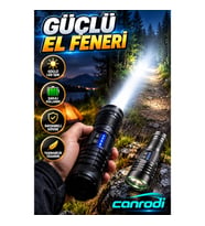 Şarjlı Güçlü LED El Feneri – Dayanıklı Gövde ve Taşınabilir Tasarım