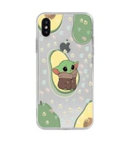 Iphone X / Xs Uyumlu Baby Yoda Desenli Şeffaf Telefon Kılıfı