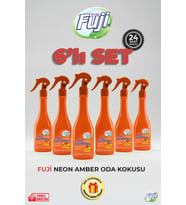 Amber Oda Spreyi 400 ml - 6'lı Eko Paket  Air Freshener Neon Amber Oda Kokusu