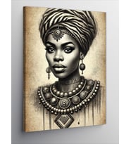 Kanvas Tablo Geleneksel Afrika Kadını Portresi