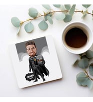 Kişiye Özel Uzay Temalı Komutan Erkek Karikatürlü Bardak Altlığı