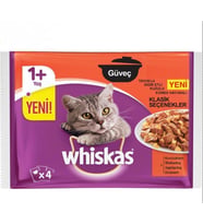 Whiskas Güveç Klasik Seçenekler 4'Lü Paket Kedi Konservesi 4 x 85 Gr
