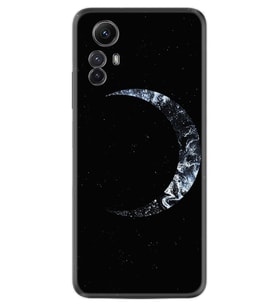 Xiaomi Redmi Note 12S Kılıf Silikon Desen Özel Seri Yalnız Ay 1744