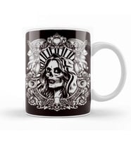 Santa Muerte Sugar Skull Mexican Dead Mexico Female Deity Kupa Bardak Porselen