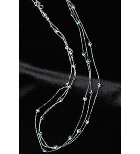 Nazar Boncuk Zincir Kolye Rose 925 Ayar Gümüş Kolye (Silver)