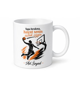 Basketbolcuya Hediye Kupa Pota Altı Smaç Ribaunt Üçlük Atanlara Bardak