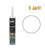 Selsil Strafor Süpürgelik Montaj Yapıştırıcı Sıvı Çivi 300 ml. - 5 Adet (Beyaz)