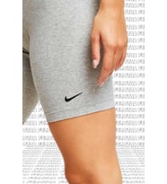 Nike Sportswear Essential Shorts Pamuk Polyester Yüksek Belli Biker Şort Tayt Gri