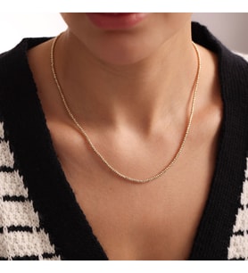 45 Cm Altın Dorika Zincir Kolye Sarı İtaly