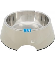 Trixie Köpek Mama ve Su Kabı, Melamin/Paslanmaz Çelik, 0.8lt/ø22cm, Kum Beji