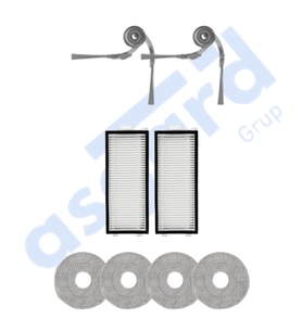 Roborock Saros Z70 Uyumlu 2 Yan Fırça 2 Filtre 4 Mop