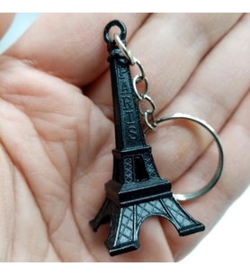 Paris Eyfel Kulesi 3D Metal Anahtarlık Siyah (Karışık)