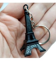 Paris Eyfel Kulesi 3D Metal Anahtarlık Siyah (Karışık)